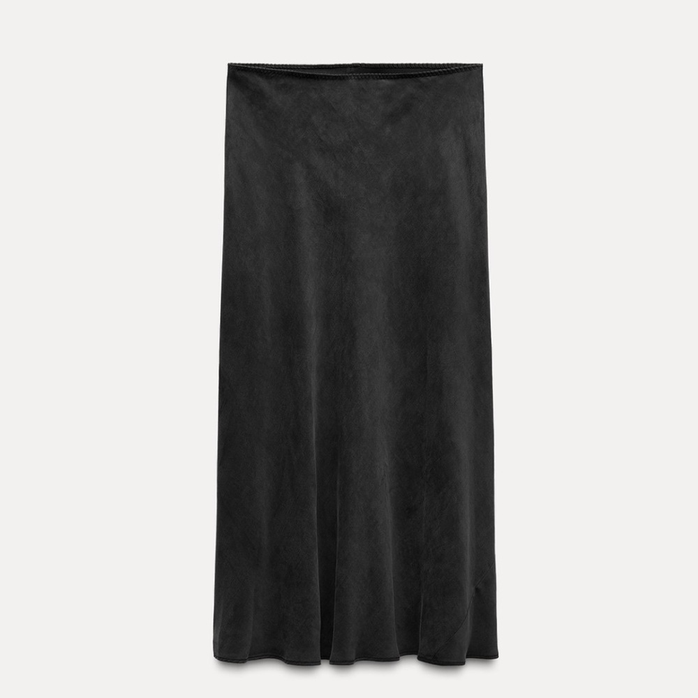 Zara Satin Skirt Midi